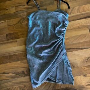 CIDER iridescent blue dress